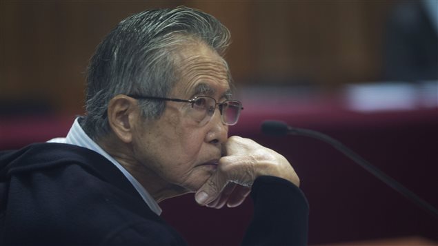 Alberto Fujimori en una sala de audiencia durante uno de los juicios en su contra - Junio 2016