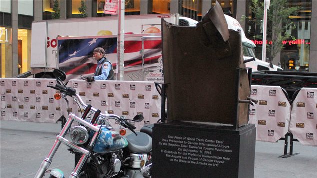 Firefighters on motorcycles will accompany a piece of steel from the World Trade Center to Gander, Newfoundland and Labrador. It will commemorate the hospitality offered to thousands stranded by the terrorist attacks in 2001.