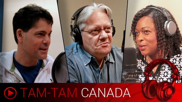 Les animateurs Stéphane Parent, Raymond Desmarteau et Alice Tchandem.