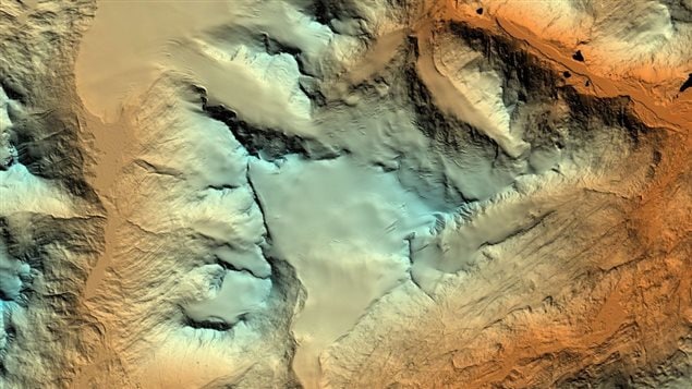 Wolverine Glacier is a valley glacier in the coastal mountains of south-central Alaska’s Kenai Peninsula. For climate change monitoring, satellite imagery can be collected and DEMs produced at regular intervals—weekly, monthly or annually —to observe and document changes as they occur. (NGA)