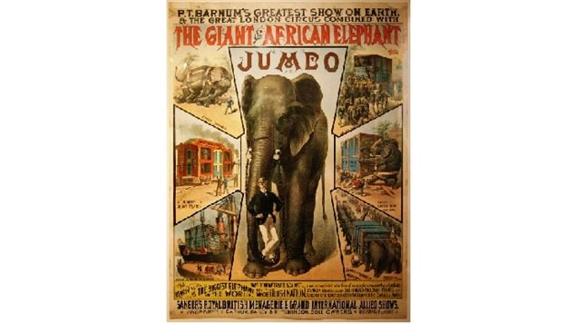 Poster for the Barnum circus featuring Jumbo.