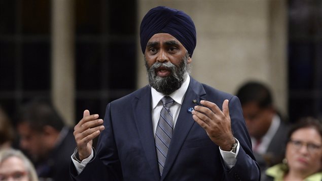  Defence Minister Harjit Sajjan answers a question during Question Period in the House of Commons in Ottawa on Monday, September 19, 2016. 