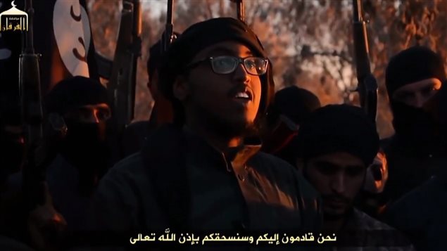 An ISIS-DAESH video, excerpt from *Undercover in ISIS* documentary. Somali-Canadian Farah Mohamed Shirdon, a Calgarian in his early 20s, threatens Canada and other western countries in a propaganda video released in March 2014, Shirdon was reported killed shortly afterward, in August