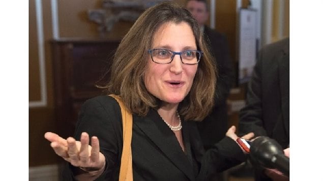 Trade Minister Freeland was told by the Prime Minister to get an agreement with the EU in time for the Canada-Eu summit in October and as push-back against anti-globalization groups.