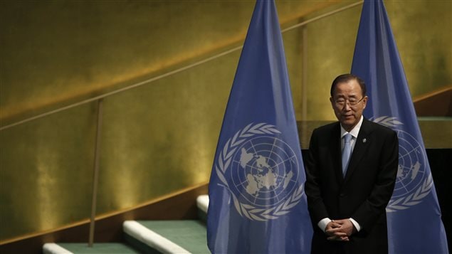 Ban Ki-Moon, secretario general de Naciones Unidas en la Asamblea General de la instancia de Septiembre, 2016 