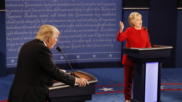 Debate entre el candidato republicano Donald Trump y la aspirante demócrata a la presidencia de Estados Unidos, Hillary Clinton.