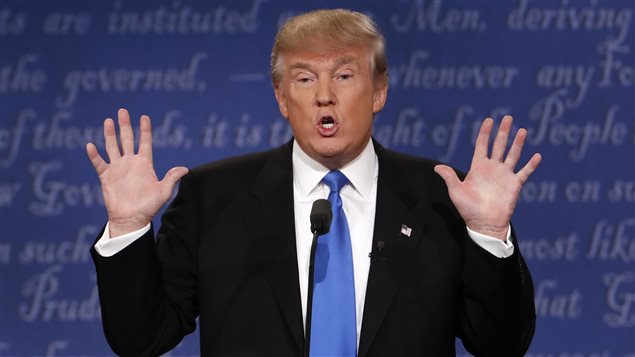 Donald Trump durante el primer debate presidencial.