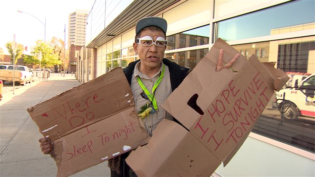 Le sans-abri Joseph Rubio souhaite la fin de l’itinérance à Saskatoon et dans le monde. 