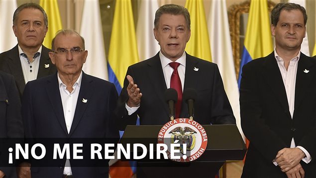 El presidente de Colombia Juan Manuel Santos habló a los colombianos después del resultado del plebiscito.