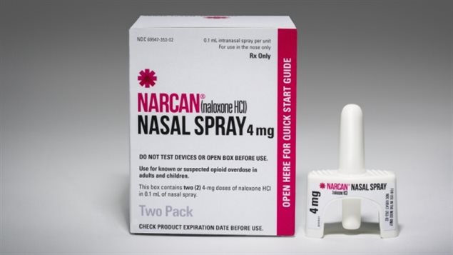 La version de pulvérisation nasale naloxone a été développé par Adaptez Pharma, une société basée à Dublin qui commercialise le produit sous le nom de marque Narcan. (Adapt Pharma)
