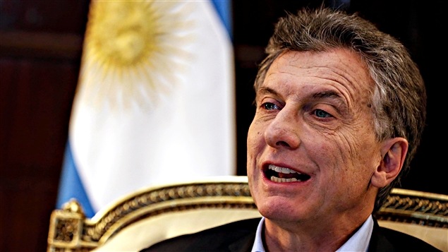 El presidente argentino Mauricio Macri