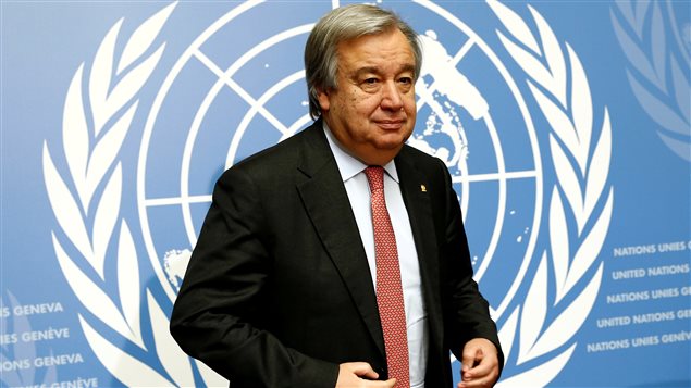 Le Portugais Antonio Guterres, lors d’une conférence de presse aux Nations unies à Genève. (archives)