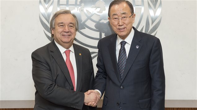 Ban Ki-moon y Antonio Guterres