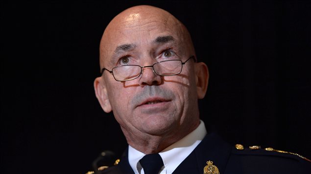 Bob Paulson, jefe de la policía federal, RCMP-GRC, por sus siglas en inglés y francés.