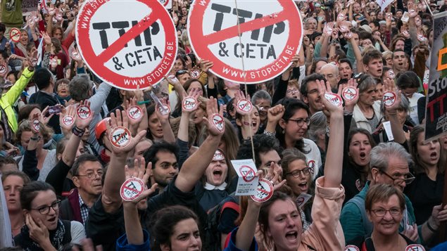 Thousands of people marched all across Europe to denounce the CETA and TTIP deals.