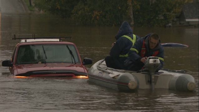 La localidad de Sydney, en Nueva Escocia, quedó bajo el agua.