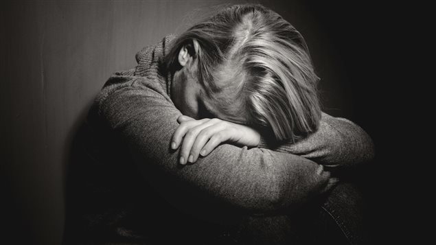 Une femme atteinte de dépression. Une femme atteinte de dépression.