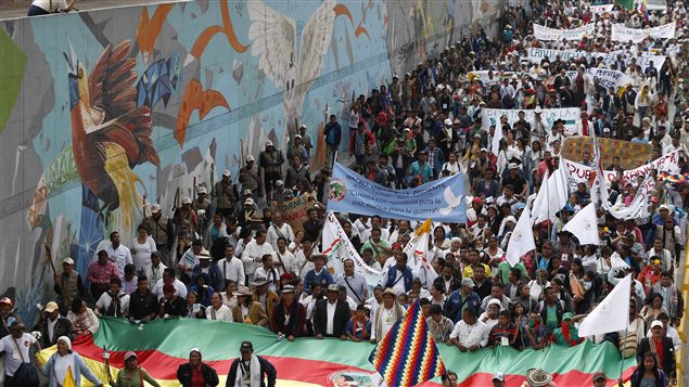 Un aspecto de la demostración llevada a cabo en Bogotá.