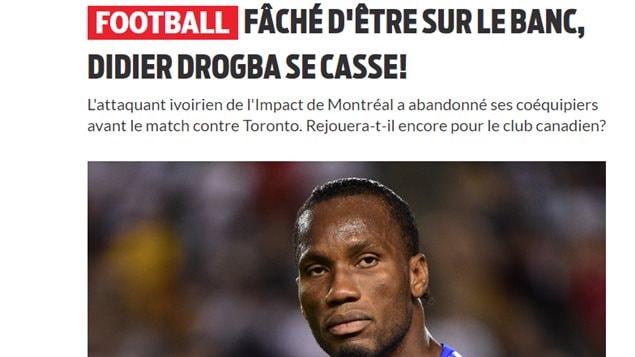 L’affaire Didier Drogba défraie les manchettes internationales