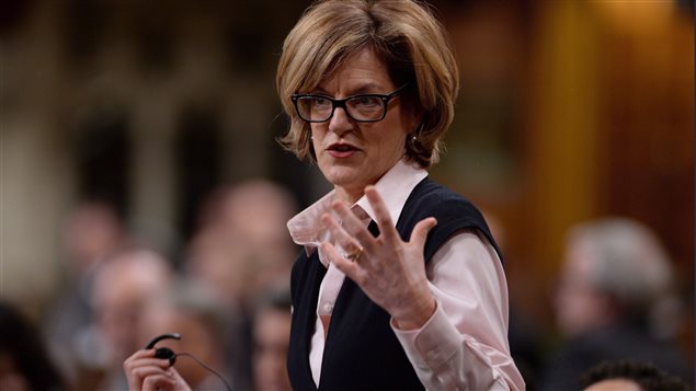 Parliamentary Secretary for Foreign Affairs, Pamela Goldsmith-Jones responds to a question during question period in the House of Commons on Parliament Hill in Ottawa on Friday, Jan. 29, 2016.