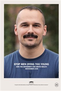 Patrice Lavoie is one of Canada’s volunteer ambassadors and spokeman for the Movember Foundation for the pfovinde of Quebec.