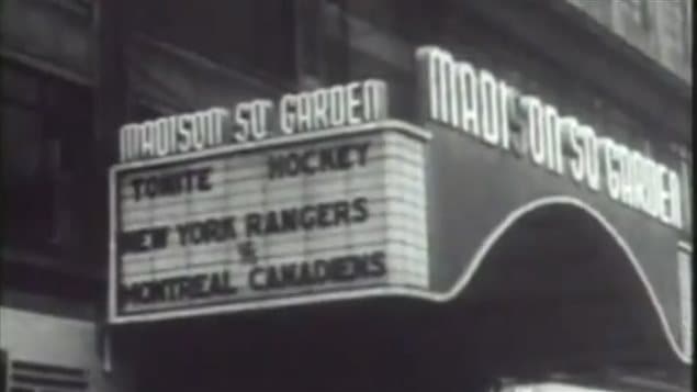 This was the scene for a moment that changed organized hockey, Madison Square Garden, Nov 1, 1959.