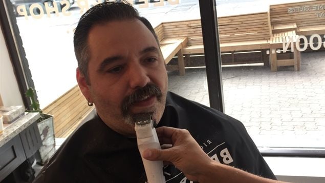 Shawn joined the campaign this year in memory of his grandfather who passed away from prostate cancer and in his honour, he came into the Movember & Co. Barbershop to shave off his beard of 12 years. His new *movember* moustache began immediately afterward