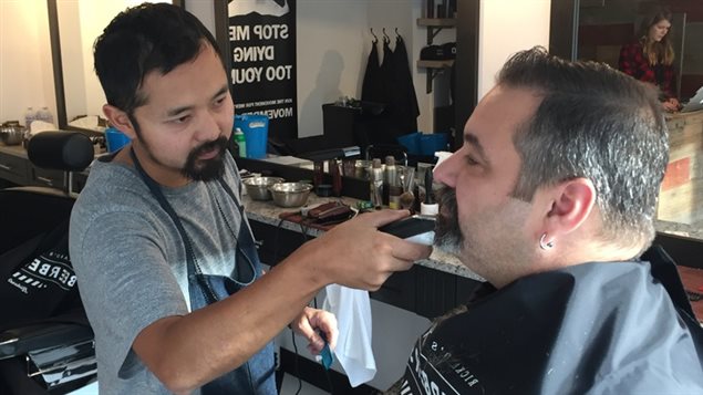 s part of this year’s Movember campaign, the Movember $ Co barber shop in Toronto (shown), 18th!Amendment Barber shop, Vancouver, and Best of Seven Barber shop Calgary, were offering free shaves to start the campaign. 