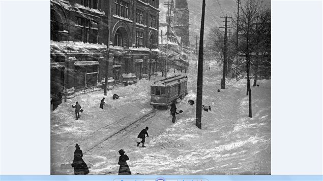 William Notman’s Stormy day, Sainte-Catherine Street Montreal is one of many of his works which are said to have helped build the Canadian identity.