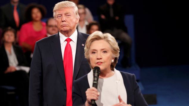 Donald Trump et Hillary Clinton lors du deuxième débat