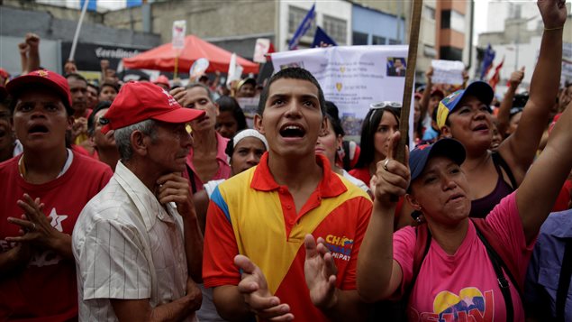 Manifestación de apoyo al gobierno de Nicolás Maduro