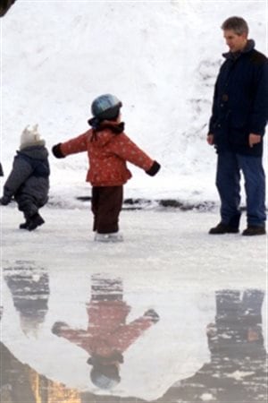 It is common for Canadian children to start skating at an early age.