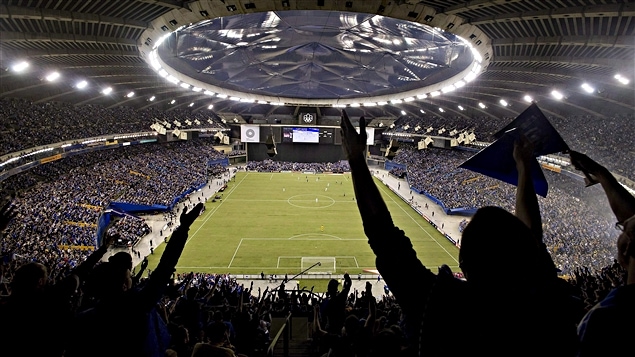 60 004 hinchas asistieron al partido entre el Impact de Montreal y el Club América de México, el 29 de abril 2015.