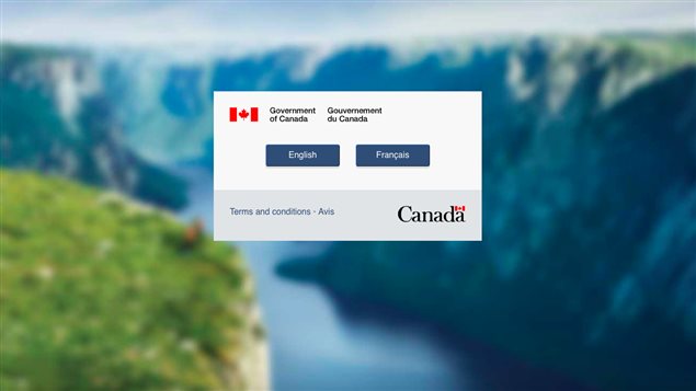 This is what the Canadian government opening site page should look like