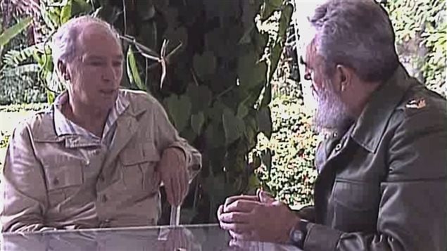 Pierre Elliott Trudeau y Fidel Castro en La Habana.