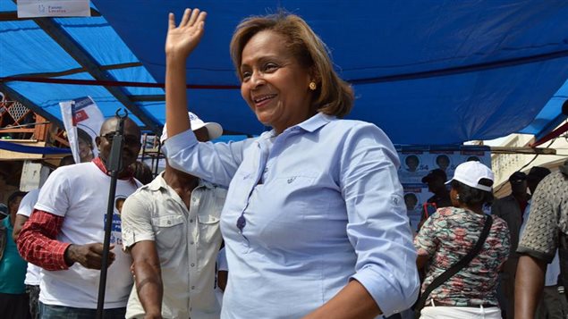 Maryse Narcisse, candidata presidencial del partido Fanmi Lavalas en Haití.