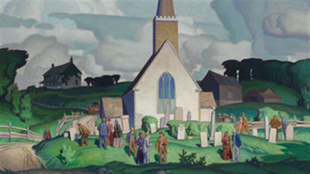 A.J.Casson 1940 *Country Crisis* estimated to sell between 6-800,000, sold for $C1.5 million with commission.