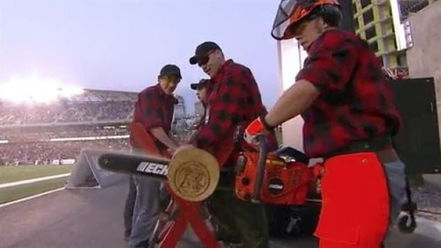 The Algonquin Loggersports squad won’t be allowed to wield their chainsaws on the sidelines of the 104th Grey Cup in Toronto. 