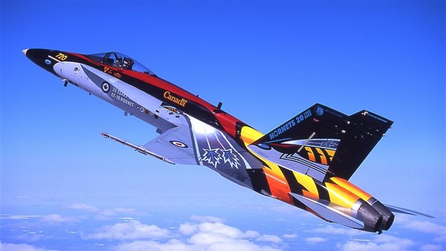 Un CF-18 aux nouvelles couleurs du Canada