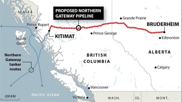 The project would see the Northern Gateway Pipeline travel 1,177 kilometres and deliver bitumen from Alberta to B.C.’s coastline. (