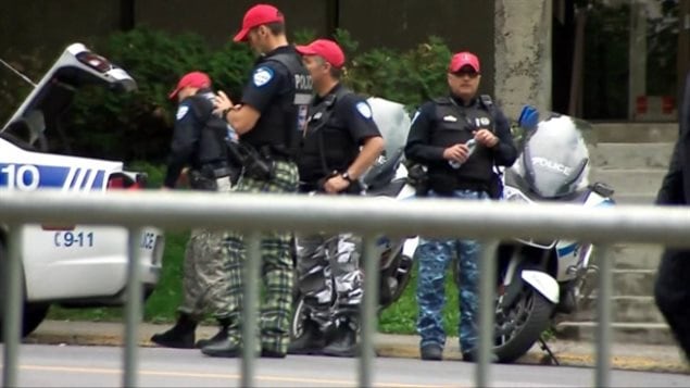 Montreal police are wearing camouflage pants to protest efforts already underway to change their pension plan.