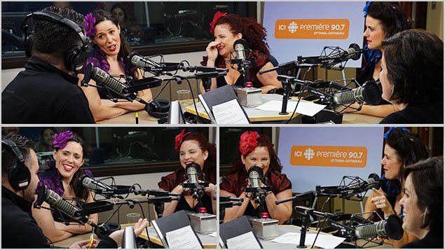 Les Chiclettes au micro de Marie-Lou St-Onge Les Chiclettes au micro de Marie-Lou St-Onge