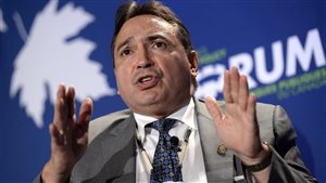 AFN National Chief Perry Bellegarde participates in a Q&A session at the Public Policy Forum’s Growth Summit on Wednesday, Oct. 12, 2016 in Ottawa.