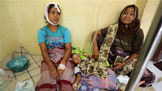 Injured people receive medical attention at a hospital following an earthquake in Sigli, Pidie regency, in the northern province of Aceh, Indonesia December 7, 2016 in this photo taken by Antara Foto.