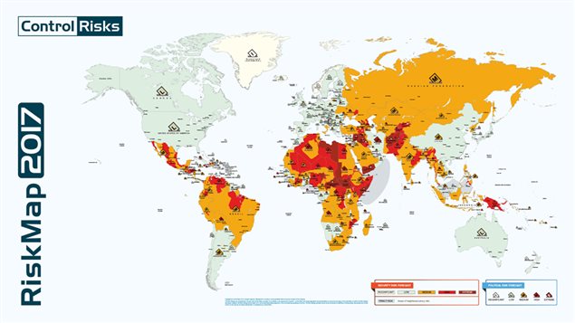 L'une des cartes du RiskMap 2017