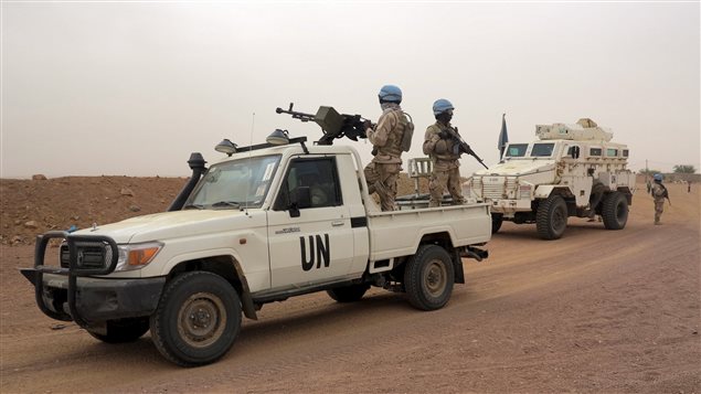 UN peacekeepers patrol in Kidal, Mali, July 23, 2015.