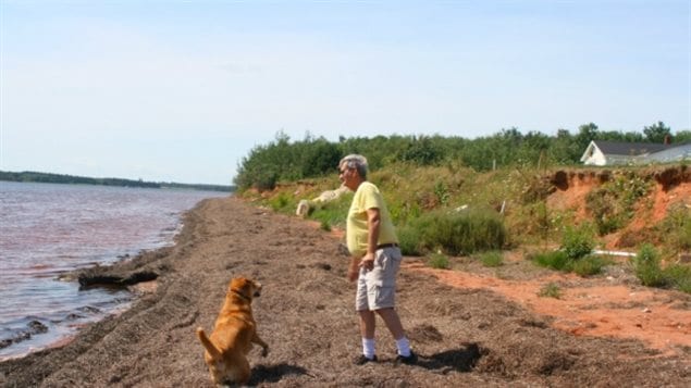 David Haley’s home on the shore in Lennox could be in the water in six or seven years. 