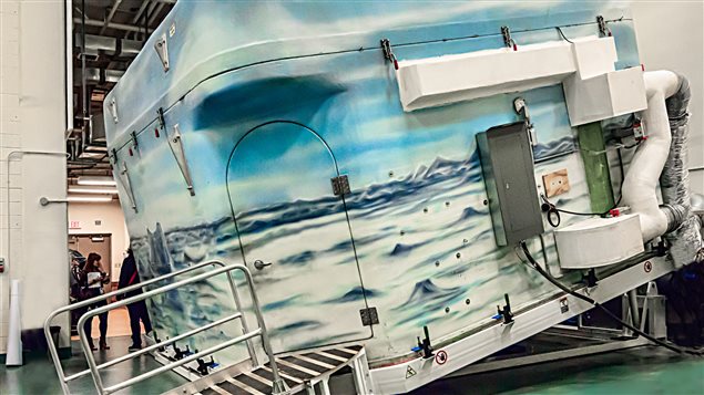 The research facility has created a box the size of a living room that can mimic typical Canadian winter conditions.