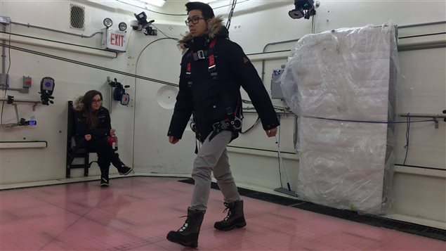 Researchers say they can study winter slips and falls, and the extremes of cold air and wind, without exposing participants to the risk in the real world.