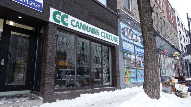 Punto de venta de Cannabis Culture en la calle Saint-Laurent de Montreal.